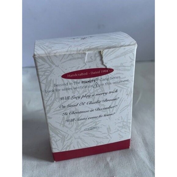 Hallmark Keepsake Lucy Ornament Peanuts Gang Christmas Display with Box 1994 - Picture 5 of 13